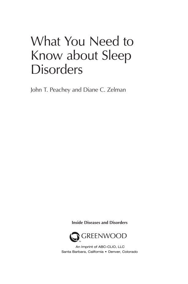 What You Need to Know about Sleep Disorders page iii
