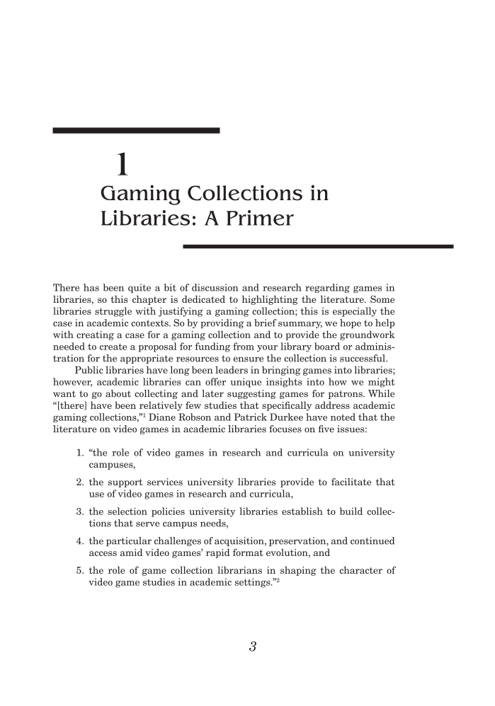 Librarian's Guide to Games and Gamers: From Collection Development to Advisory Services page 3