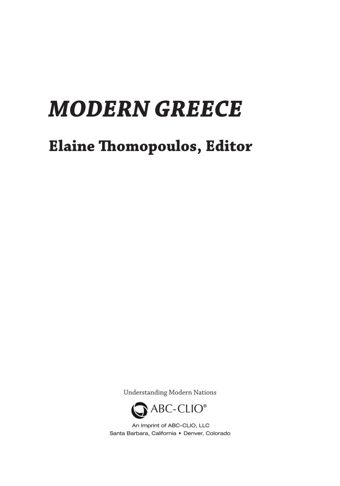 Modern Greece page iii