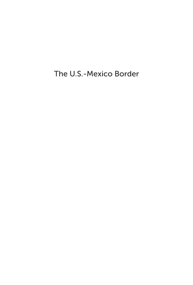 The U.S.-Mexico Border: A Reference Handbook page i