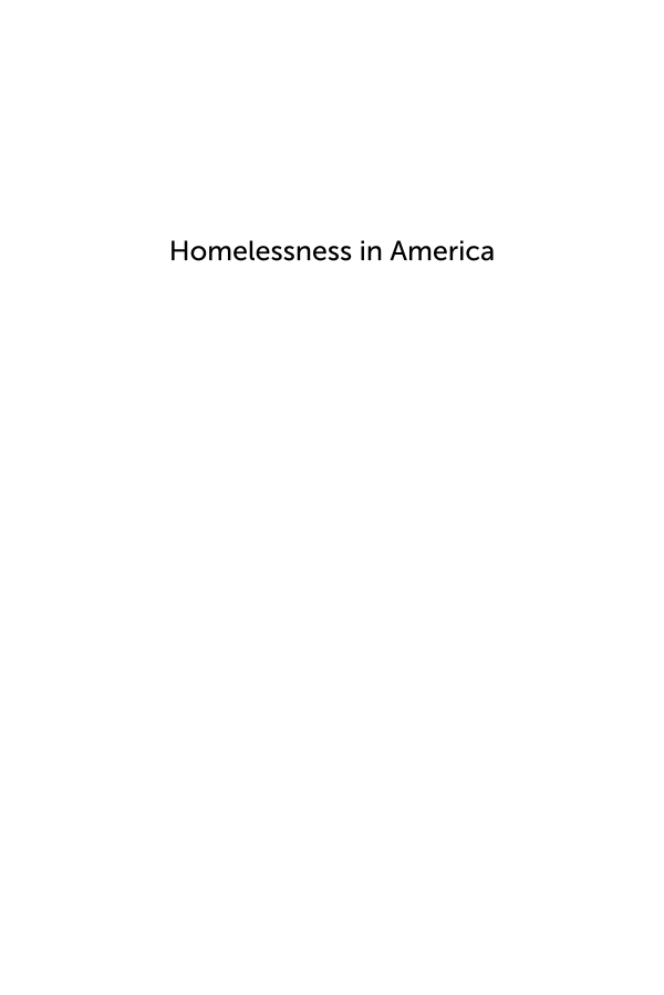 Homelessness in America: A Reference Handbook page i