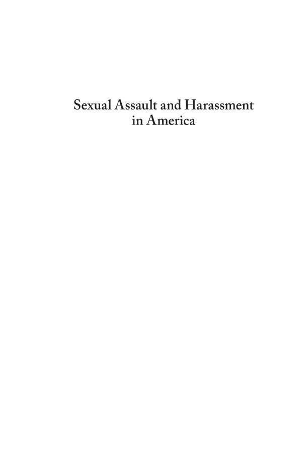 Sexual Assault and Harassment in America: Examining the Facts page i