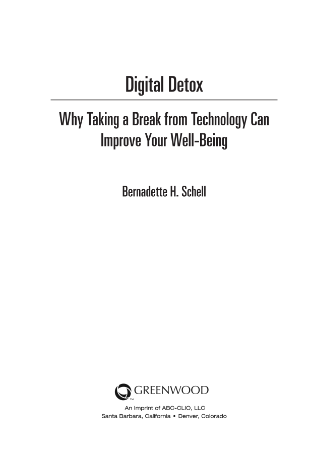 Digital Detox: Why Taking a Break from Technology Can Improve Your Well-Being page iii
