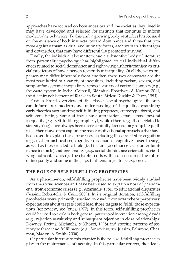 The Psychology of Inequity: Motivation and Beliefs page 2