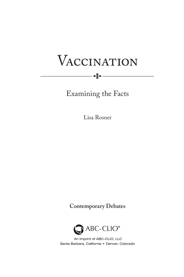 Vaccination: Examining the Facts page iii
