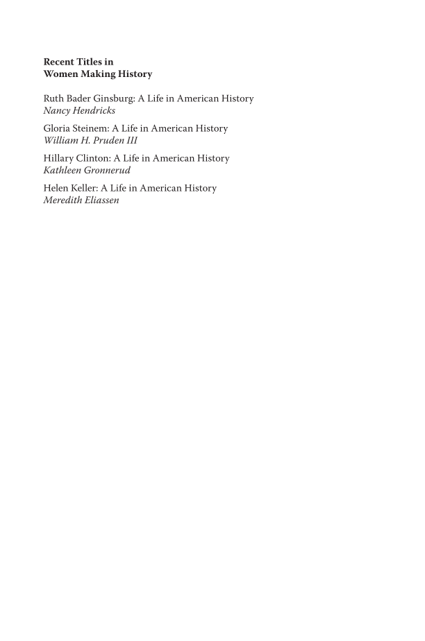 Eleanor Roosevelt: A Life in American History page ii