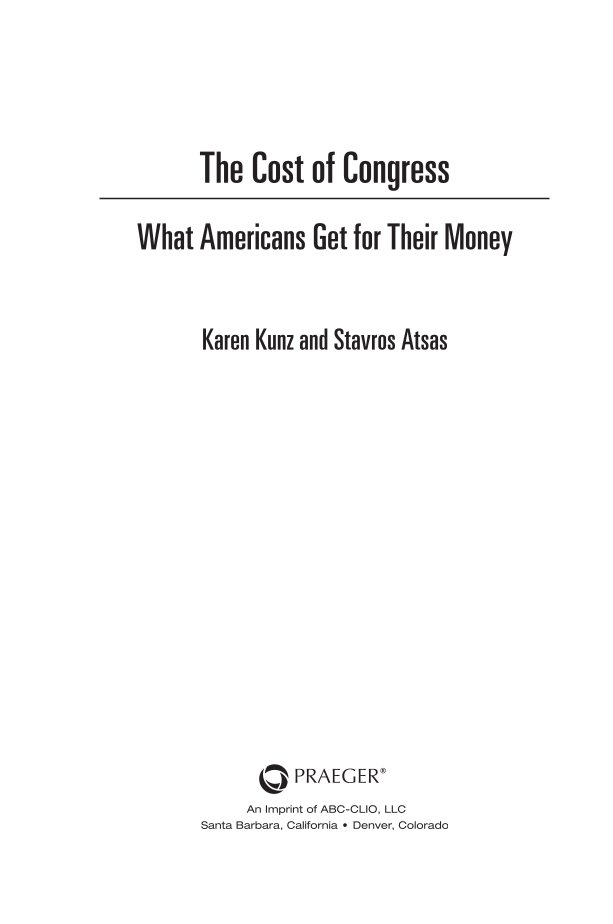 The Cost of Congress: What Americans Get for Their Money page iii