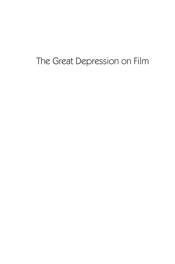 The Great Depression on Film page i