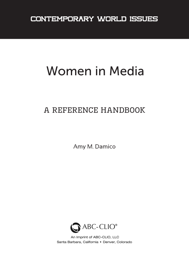 Women in Media: A Reference Handbook page v