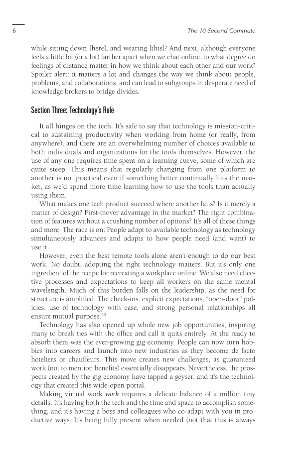 The 10-Second Commute: New Realities of Virtual Work page 6