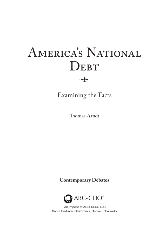America's National Debt: Examining the Facts page iii