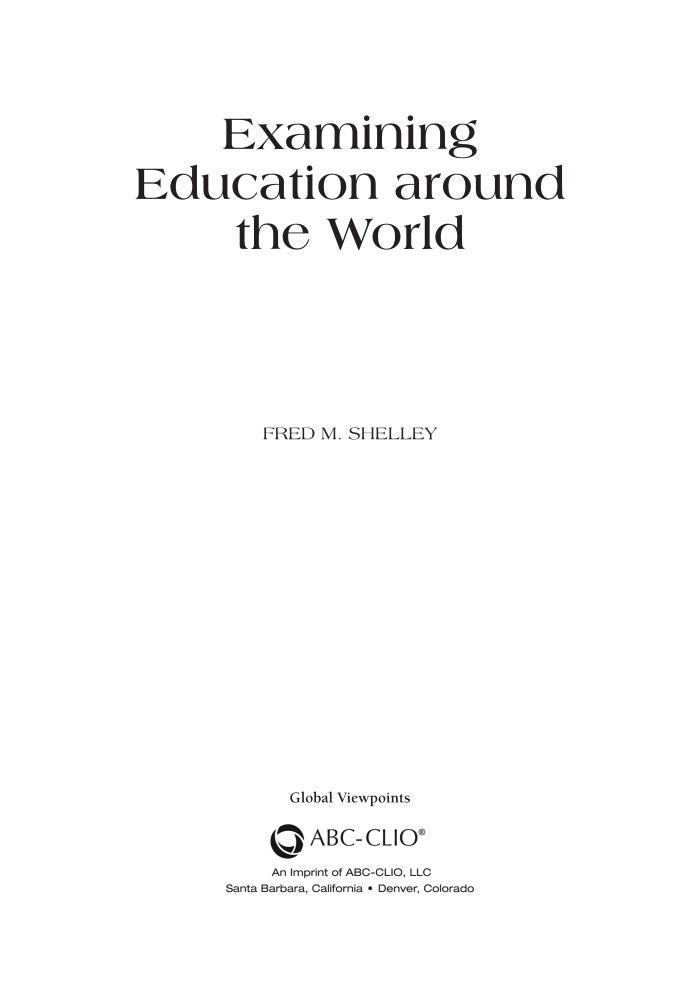 Examining Education around the World page iii