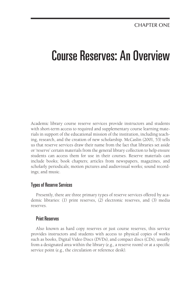 Copyright and Course Reserves: Legal Issues and Best Practices for Academic Libraries page 3