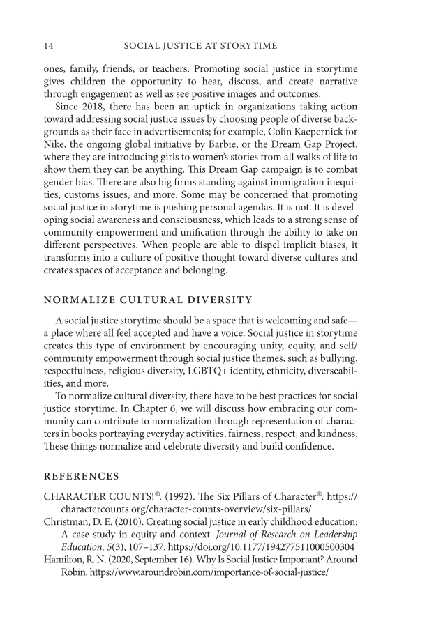 Social Justice at Storytime: Promoting Inclusive Children's Programs page 14