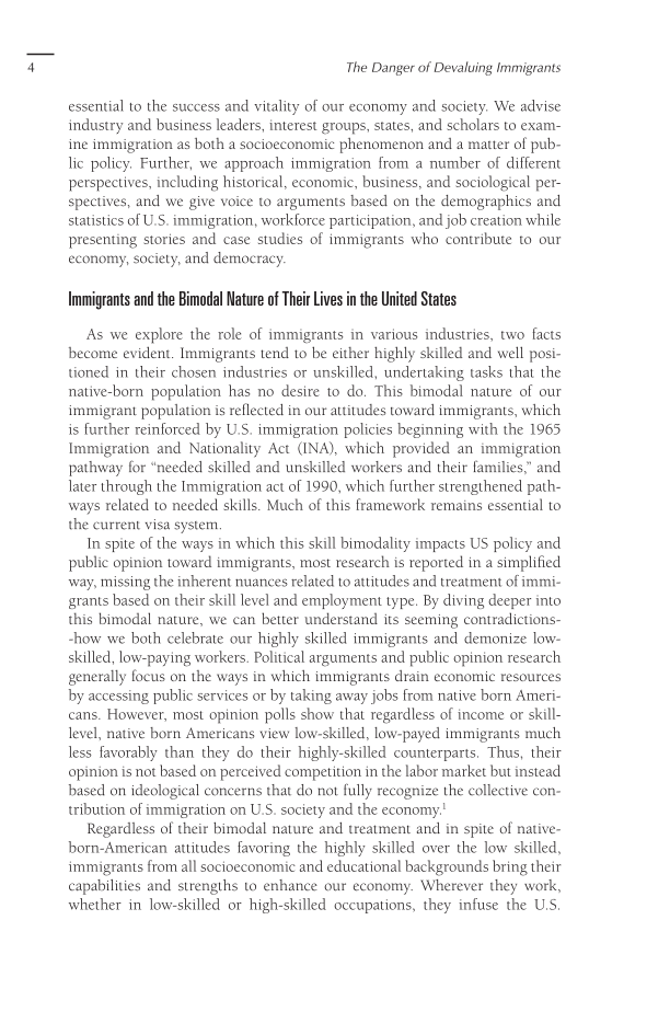 The Danger of Devaluing Immigrants: Impacts on the U.S. Economy and Society page 4