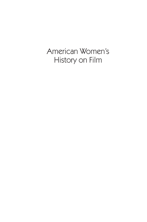 American Women's History on Film page i