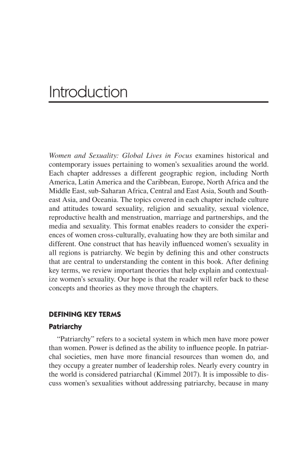 Women and Sexuality: Global Lives in Focus page ix