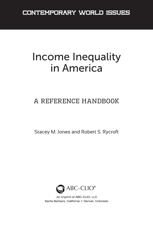 Income Inequality in America: A Reference Handbook page v
