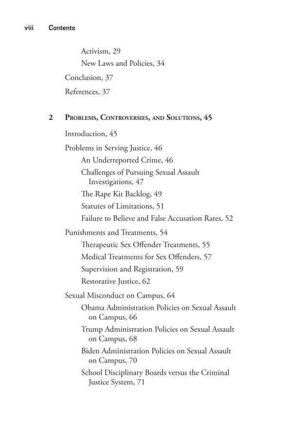 Rape and Sexual Assault: A Reference Handbook page ix