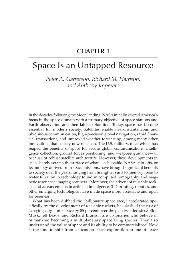 The Next Space Race: A Blueprint for American Primacy page 1